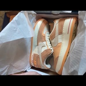 Nike airforces cream and tan